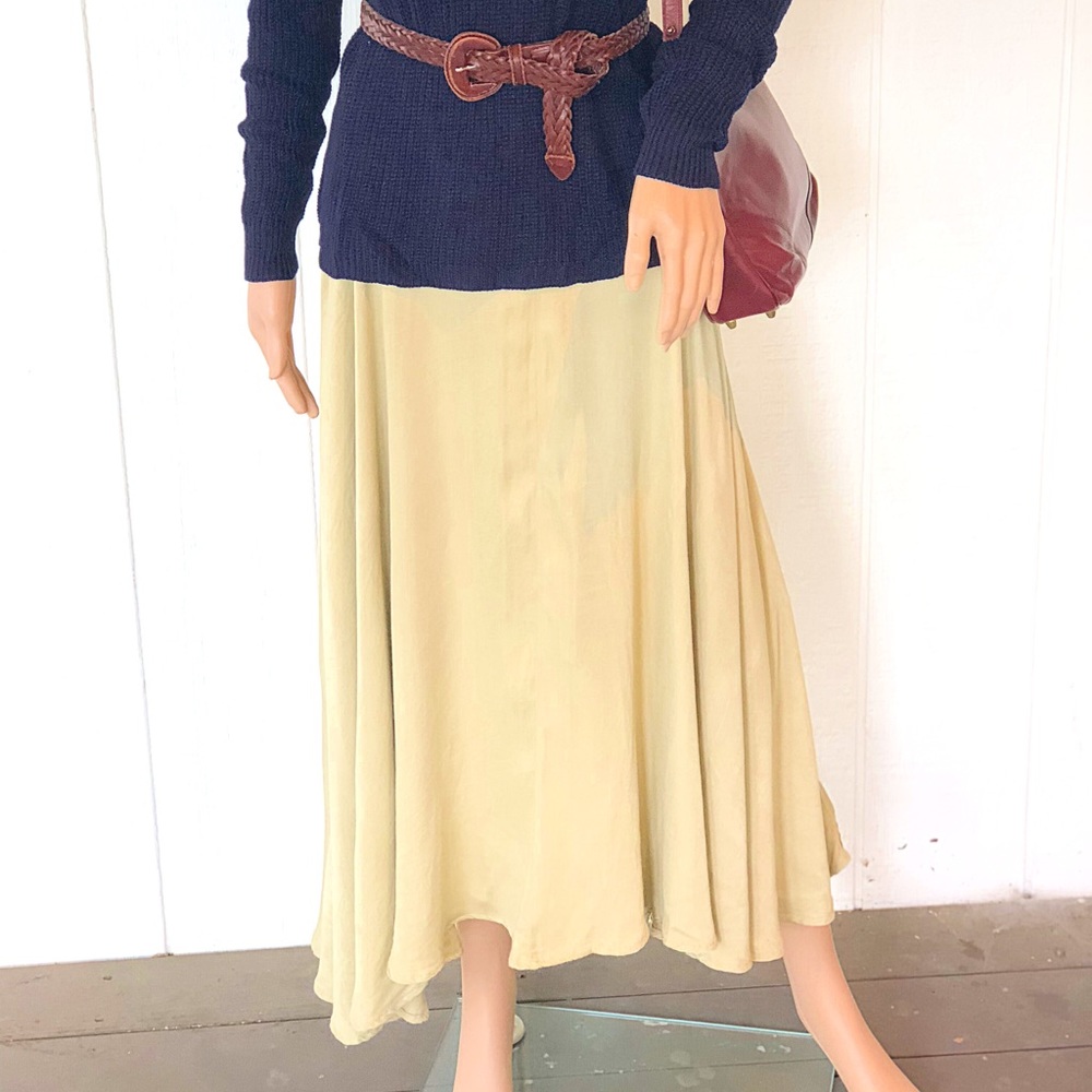 Vintage Passports Asymmetrical Hemline Skirt